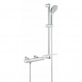 Термостатический смеситель для душа GROHE Grohtherm 1000 Cosmopolitan New с душевым гарнитуром (штанга 600 мм), хром (34286002) — фото, характеристики, купить в SMOLENSK-CLIMBO