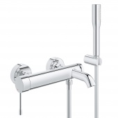 Смеситель для ванны GROHE Essence+ с душевым гарнитуром, 33628001 — фото, характеристики, купить в SMOLENSK-CLIMBO