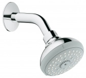 Верхний душ с кронштейном GROHE Tempesta Classic, 4 режима, диаметр 100 мм, 27870000 — фото, характеристики, купить в SMOLENSK-CLIMBO