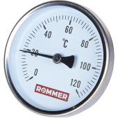 ROMMER Термометр биметаллический 80 мм 120 градусов с погружной гильзой 50 мм 1/2 — фото, характеристики, купить в SMOLENSK-CLIMBO