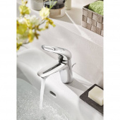 Смеситель для раковины GROHE Eurostyle new с донным клапаном, хром (33558003) — фото, характеристики, купить в SMOLENSK-CLIMBO