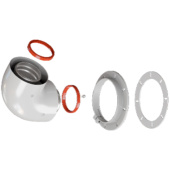 RCA-6010-240190 Начальный участок 90 гр. 60/100 в комплекте фланец — фото, характеристики, купить в SMOLENSK-CLIMBO