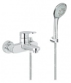 Смеситель для ванны GROHE Europlus с душевым гарнитуром, 33547002 — фото, характеристики, купить в SMOLENSK-CLIMBO
