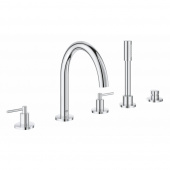 Смеситель для ванны GROHE Atrio New на 5 отверстий с ручным душем и переключателем, хром (19922003) — фото, характеристики, купить в SMOLENSK-CLIMBO