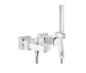 Смеситель для ванны GROHE Eurocube с душевым гарнитуром, 23141000 — фото, характеристики, купить в SMOLENSK-CLIMBO