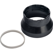STOUT Элемент дымохода адаптер пластиковый DN101/133, для гермитизации терминала при проходе через крышу — фото, характеристики, купить в SMOLENSK-CLIMBO