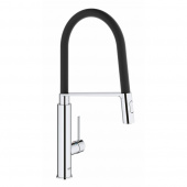 Смеситель для кухни GROHE Concetto с профессиональной лейкой, хром/черный (31491000) — фото, характеристики, купить в SMOLENSK-CLIMBO