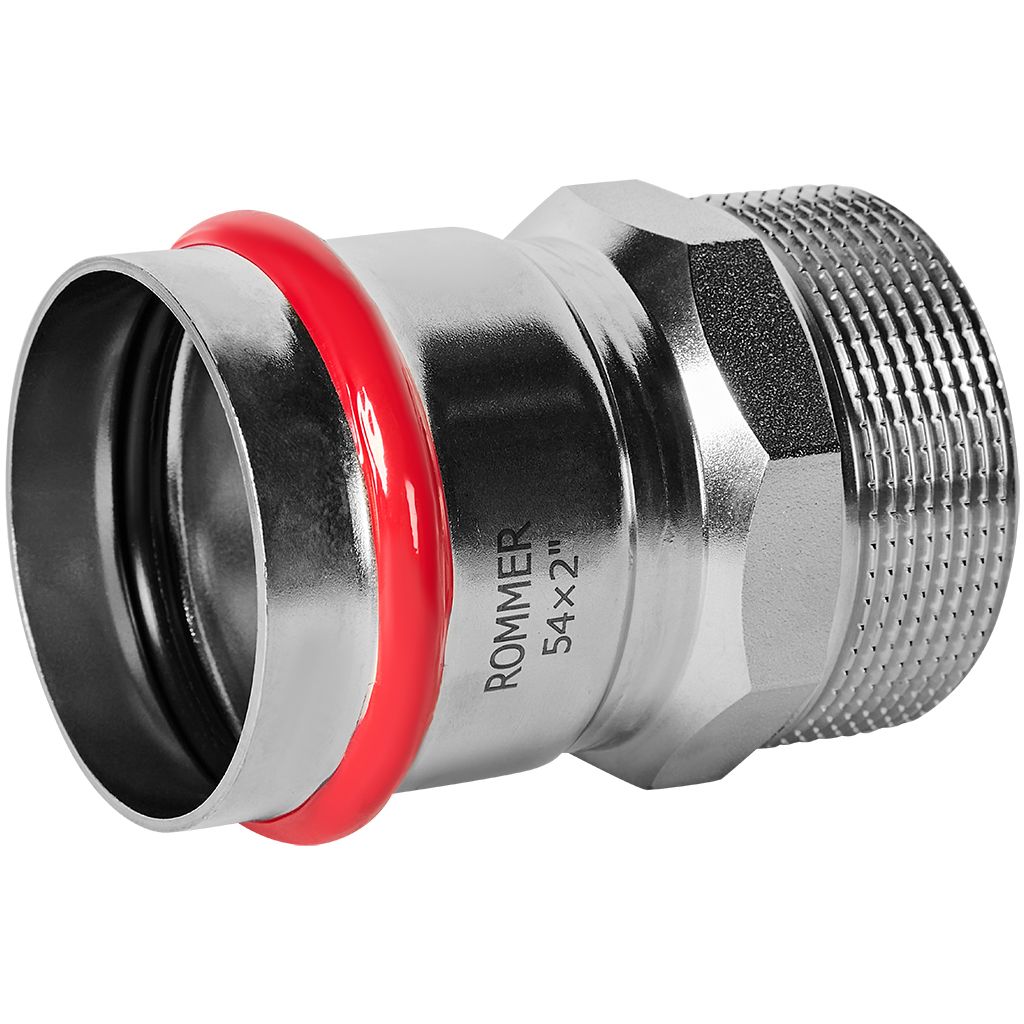 Переходник ROMMER ВПр-НР, 54х2, из нержавеющей стали прессовой — фото, характеристики