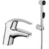 Смеситель для раковины GROHE Eurosmart с цепочкой и гигиеническим душем, 23124000 — фото, характеристики, купить в SMOLENSK-CLIMBO