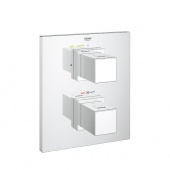 Термостат для душа GROHE Grohtherm Cube с переключателем (верхняя монтажная часть), 19959000 — фото, характеристики, купить в SMOLENSK-CLIMBO