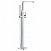 Смеситель для ванны GROHE Lineare New с душевым гарнитуром, верхняя монтажная часть, напольный монтаж, суперсталь (23792DC1) — фото, характеристики, купить в SMOLENSK-CLIMBO