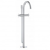 Смеситель для ванны GROHE Atrio New с душевым гарнитуром, верхняя монтажная часть, напольный монтаж, хром (25044003) — фото, характеристики, купить в SMOLENSK-CLIMBO