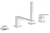 Смеситель для ванны GROHE Eurocube с душевым гарнитуром (на бортик ванны), 19897000 — фото, характеристики, купить в SMOLENSK-CLIMBO