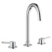 Смеситель для раковины GROHE Concetto на 3 отверстия с донным клапаном, 20216001 — фото, характеристики, купить в SMOLENSK-CLIMBO