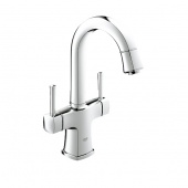 Смеситель для раковины GROHE Grandera с донным клапаном и поворотным изливом, 21107000 — фото, характеристики, купить в SMOLENSK-CLIMBO