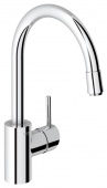 Смеситель для кухни GROHE Concetto с выдвижным высоким изливом, 32663001 — фото, характеристики, купить в SMOLENSK-CLIMBO