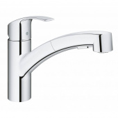 Смеситель для кухни GROHE Eurosmart с выдвижным изливом, низкий излив, хром (30305000) — фото, характеристики, купить в SMOLENSK-CLIMBO