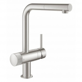 Смеситель для кухни GROHE Blue Pure Minta с функцией очистки водопроводной воды, суперсталь (31721DC0) — фото, характеристики, купить в SMOLENSK-CLIMBO