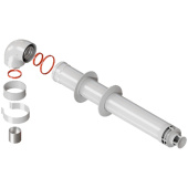 RCA-6010-210900 Комплект дымохода СТАНДАРТ 60/100 - 900мм  хомут в комплекте + втулка D60 L-50 — фото, характеристики, купить в SMOLENSK-CLIMBO
