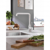 Смеситель для кухни GROHE Essence+ с высоким изливом, суперсталь (30269DC0) — фото, характеристики, купить в SMOLENSK-CLIMBO