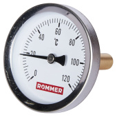 ROMMER Термометр биметаллический 63 мм 120 градусов с погружной гильзой 50 мм 1/2 — фото, характеристики, купить в SMOLENSK-CLIMBO