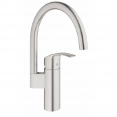 Смеситель для кухни GROHE Eurosmart c высоким изливом, суперсталь (33202DC2) — фото, характеристики, купить в SMOLENSK-CLIMBO