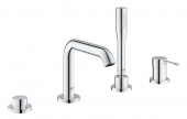 Смеситель для ванны GROHE Essence+ на 4 отверстия с душевым гарнитуром и изливом (на бортик ванны), 19578001 — фото, характеристики, купить в SMOLENSK-CLIMBO