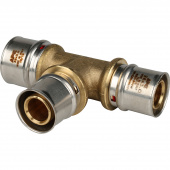 STOUT Тройник переходной 32х26х26 для металлопластиковых труб прессовой (SFP-0005-322626) — фото, характеристики, купить в SMOLENSK-CLIMBO