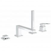 Смеситель для ванны GROHE Eurocube с душевым гарнитуром, монтаж на борт ванны, хром (19897001) — фото, характеристики, купить в SMOLENSK-CLIMBO