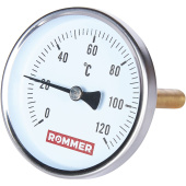 ROMMER Термометр биметаллический 80 мм 120 градусов с погружной гильзой 100 мм 1/2 — фото, характеристики, купить в SMOLENSK-CLIMBO