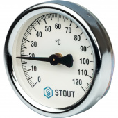 STOUT Термометр биметаллический накладной с пружиной. Корпус Dn 63 мм, 0...120 С, 1"-2" (SIM-0004-630015) — фото, характеристики, купить в SMOLENSK-CLIMBO
