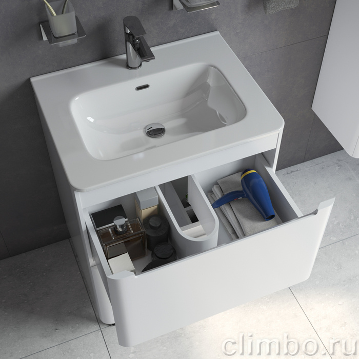 Тумба с умывальником, напольная, 60 см, белая, Edifice, IDDIS, EDI60WFi95K — фото товара