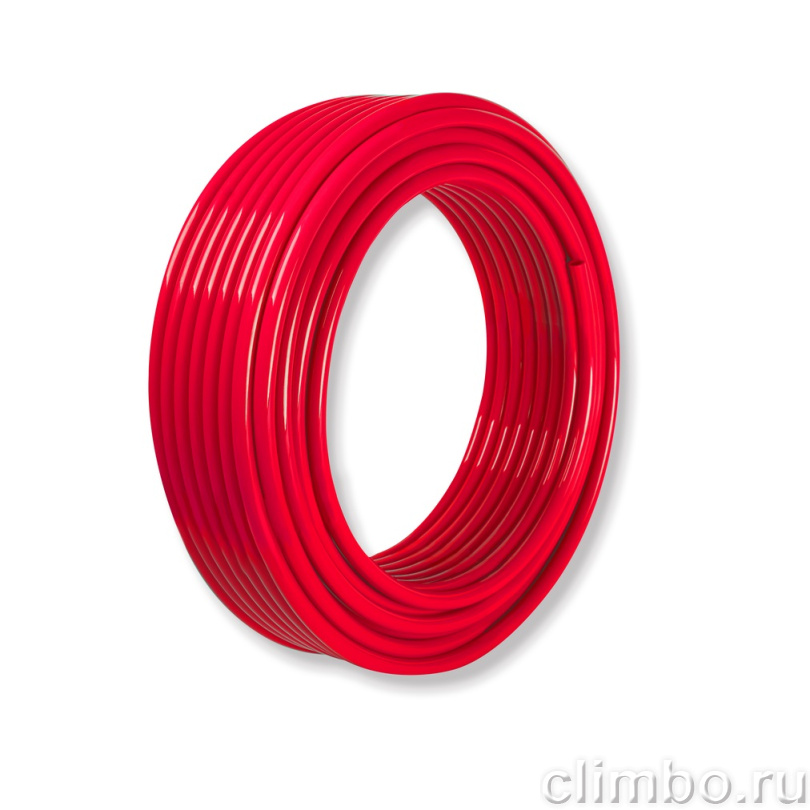 Труба ROMMER PEX из сшитого полиэтилена с кислородным слоем, красная, 20х2,0 (бухта 100 метров) — фото, детали конструкции