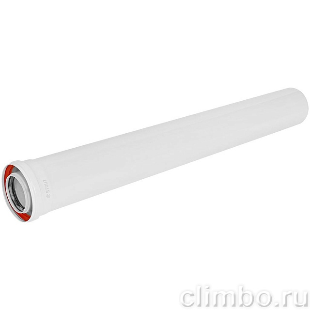 STOUT Удлинитель дымохода конденсац. коакс. D80(п-м)/125(п-м), L1000 — фото, детали конструкции