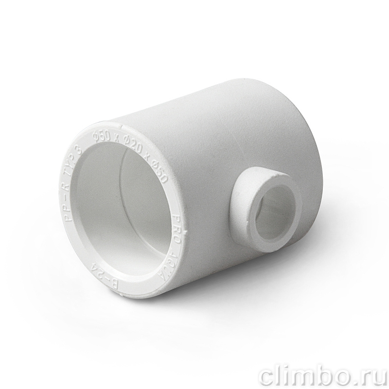 PROAQUA PP-R Тройник переходной Белый 75-40-75 — фото товара