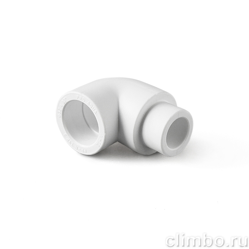 PROAQUA PP-R Угольник 90 градусов переходной Н-В Белый  25 — фото товара
