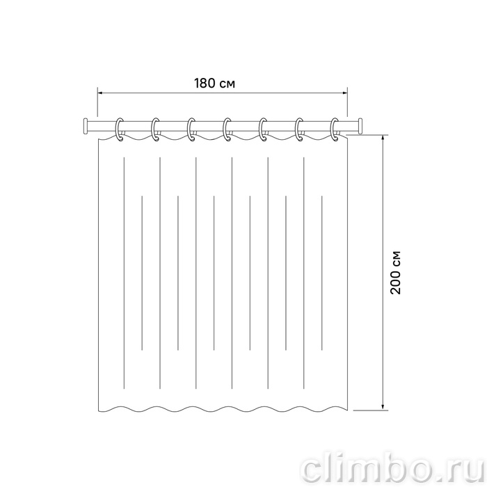 B02P218i11 Штора для ванной комнаты, коллекция Basic — фото товара