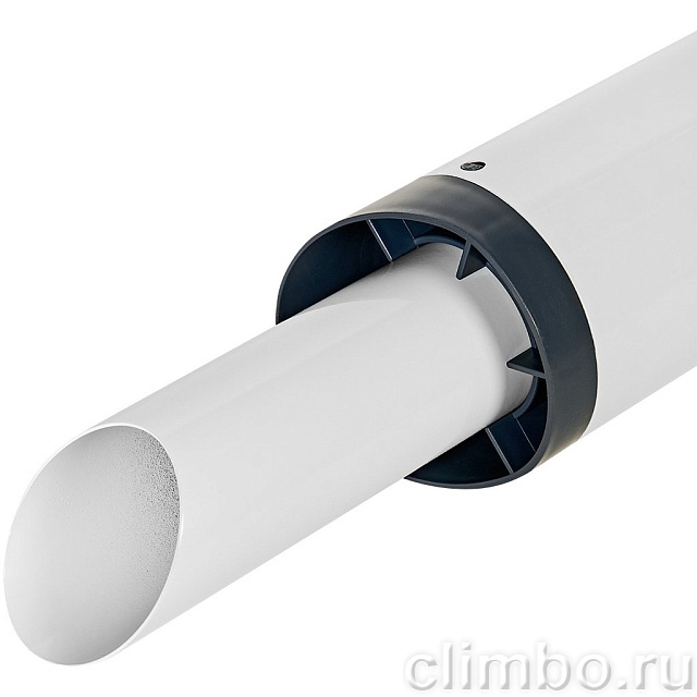 STOUT Горизонтальный проход через стену с наконечником Антилед традиц. коакс. D60(п)/100(п), L1000 (без декоративных накладок) — фото, детали конструкции