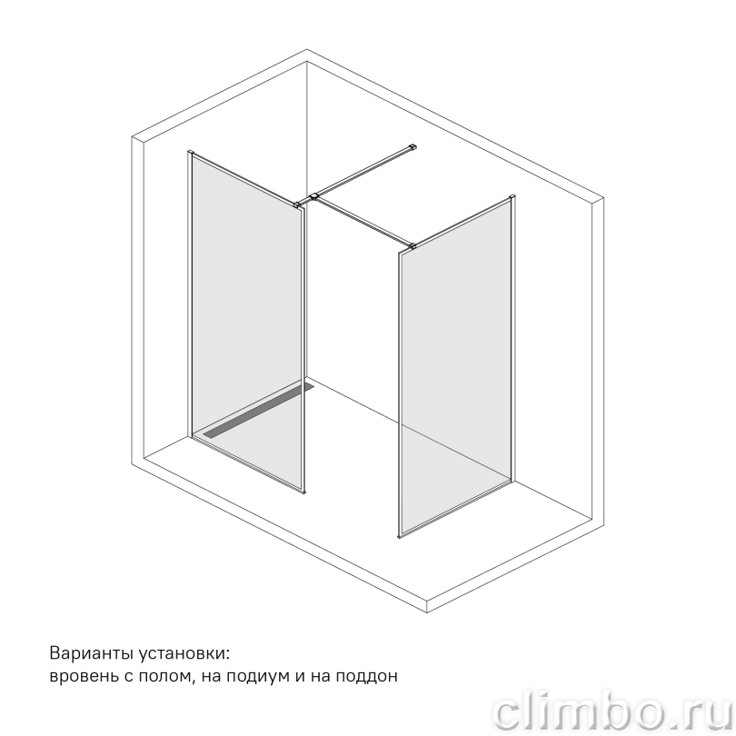 Душевая перегородка Walk In, черный 90x195, Slide, IDDIS, SLI8BS9i23 — фото товара