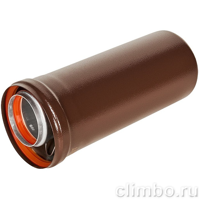 STOUT Удлинитель дымохода традиц. коакс. D60(п-м)/100(п-м), L250, КОРИЧНЕВЫЙ — фото, детали конструкции
